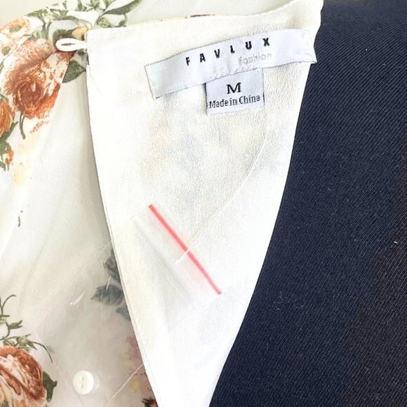 Women's White Floral Ruffle Mini Dress with Open Back Detail, Bridal Size M - Picture 11 of 16